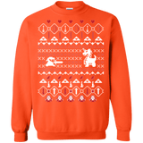 Sweatshirts Orange / Small Its Dangerous To Go Alone At Christmas Crewneck Sweatshirt