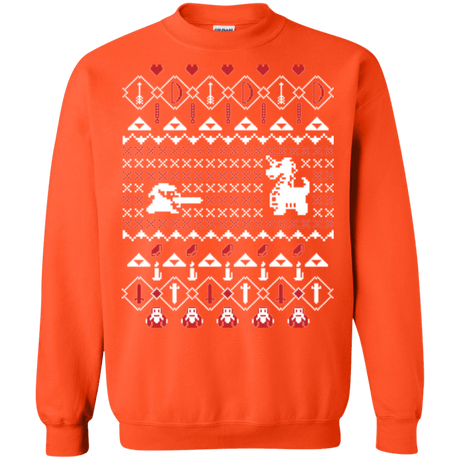 Sweatshirts Orange / Small Its Dangerous To Go Alone At Christmas Crewneck Sweatshirt