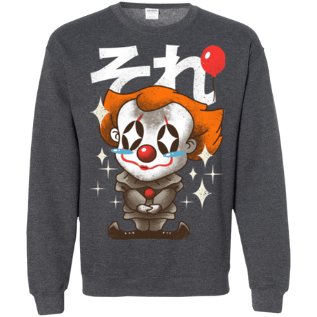 Sweatshirts Dark Heather / Small Kawaii Clown Crewneck Sweatshirt