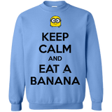 Sweatshirts Carolina Blue / Small Keep Calm Banana Crewneck Sweatshirt