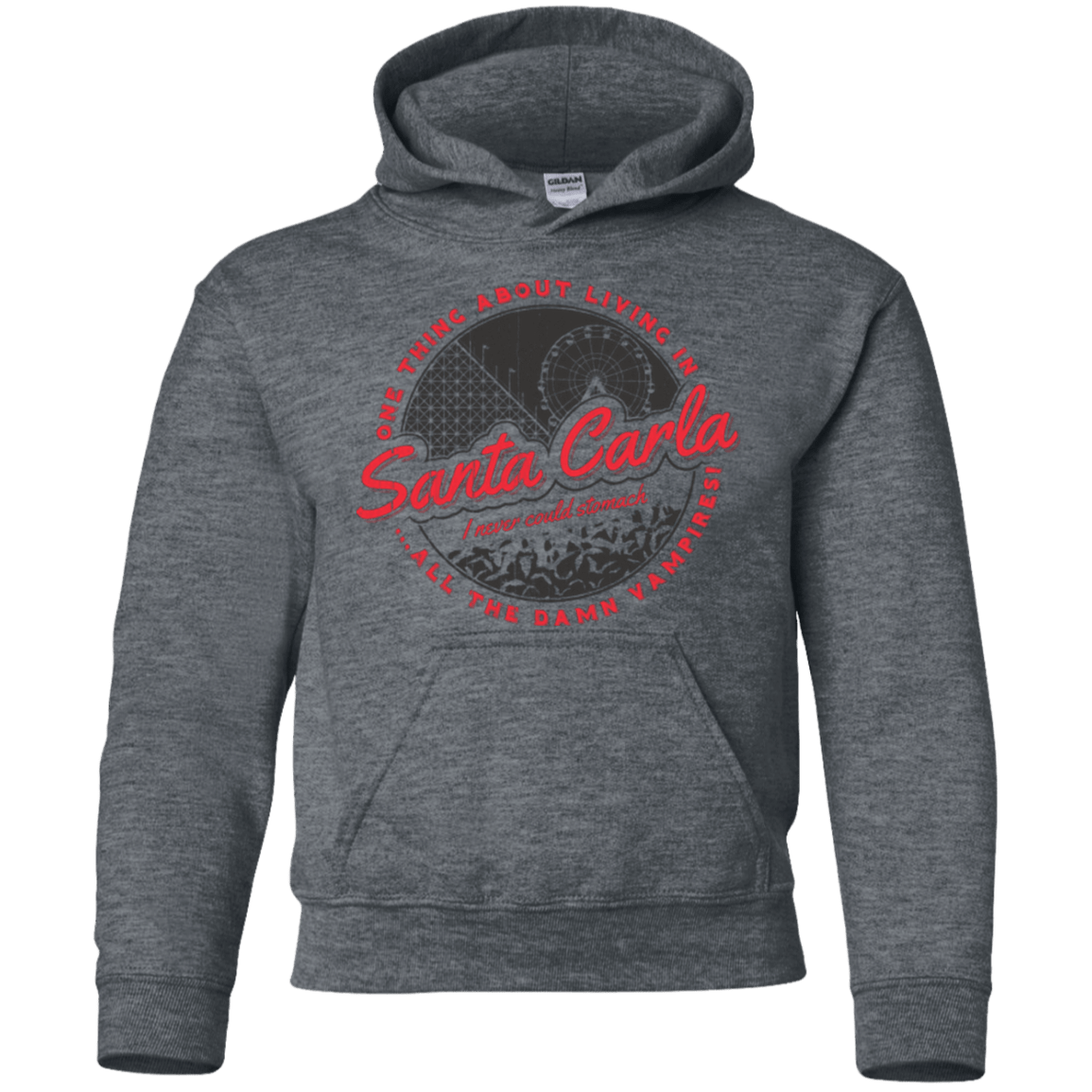 Sweatshirts Dark Heather / YS Living in Santa Carla Youth Hoodie