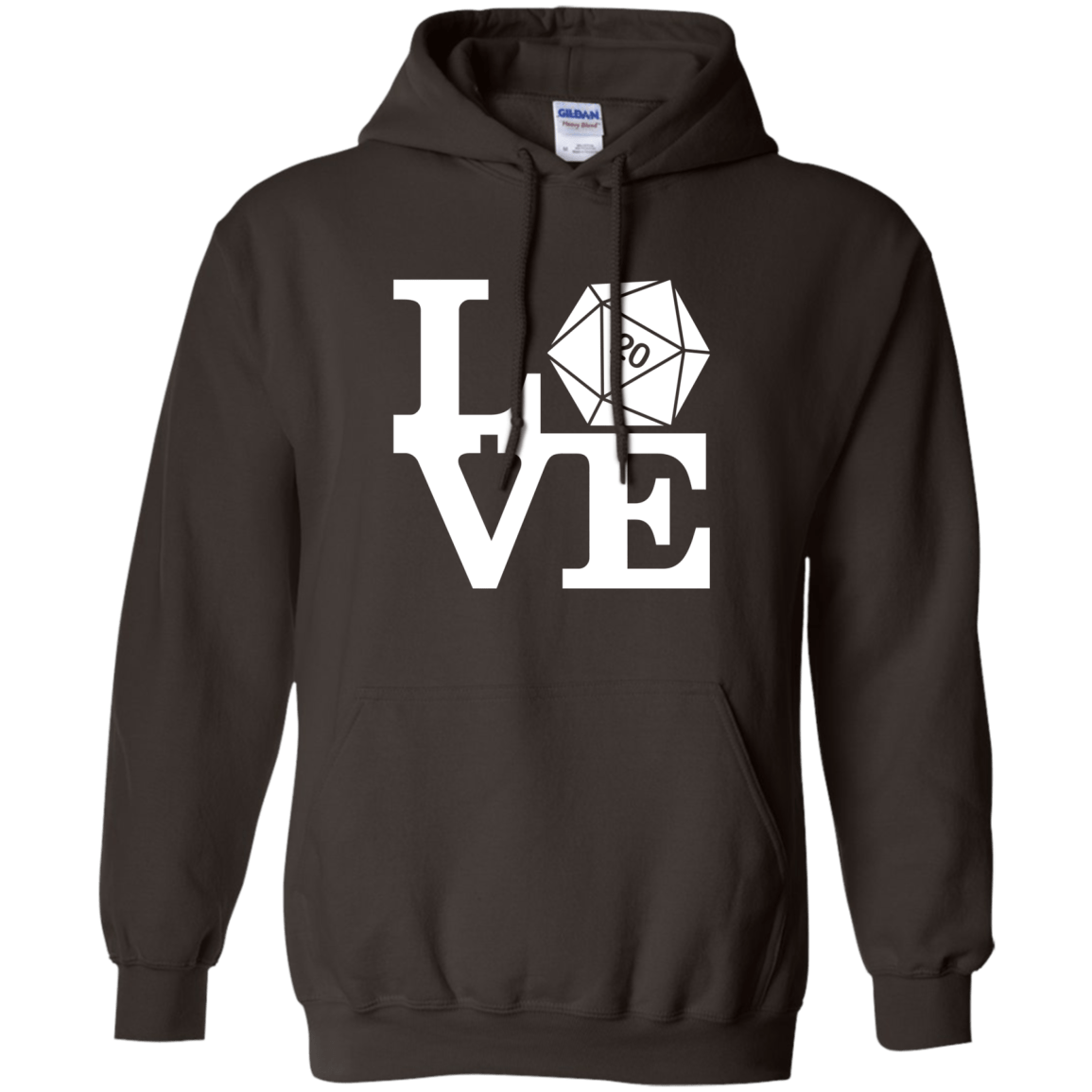 Sweatshirts Dark Chocolate / Small Love D20 Pullover Hoodie