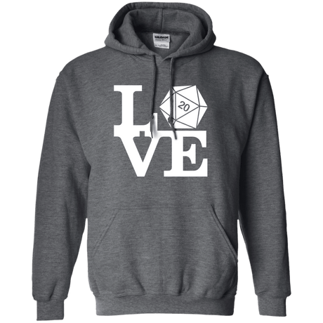 Sweatshirts Dark Heather / Small Love D20 Pullover Hoodie