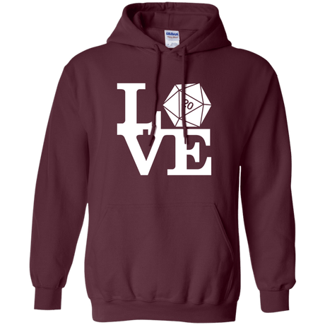 Sweatshirts Maroon / Small Love D20 Pullover Hoodie