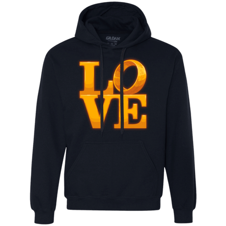 Sweatshirts Navy / Small LOVE Lotr Ring Premium Fleece Hoodie