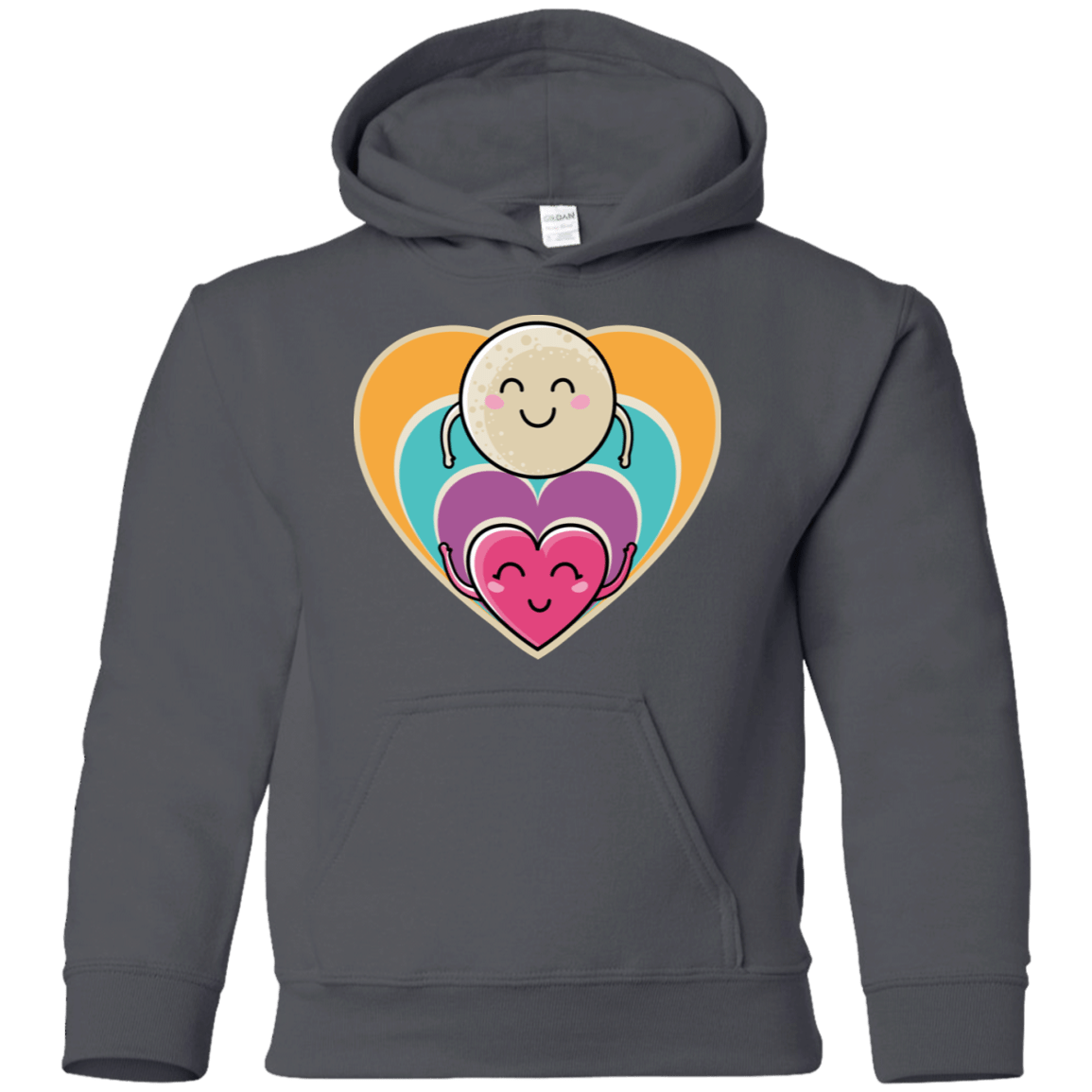 Sweatshirts Charcoal / YS Love to the Moon and Back Youth Hoodie