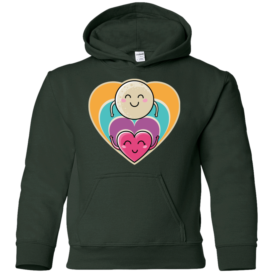 Sweatshirts Forest Green / YS Love to the Moon and Back Youth Hoodie