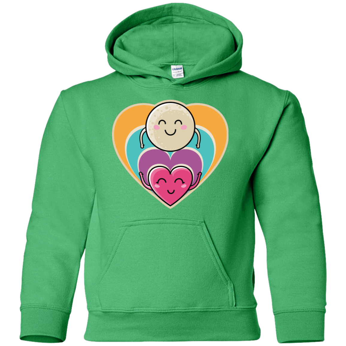 Sweatshirts Irish Green / YS Love to the Moon and Back Youth Hoodie