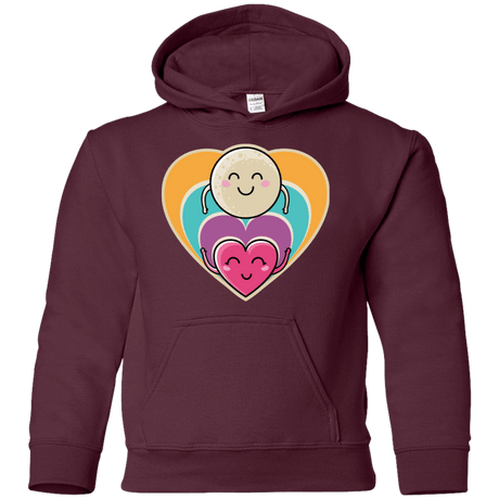 Sweatshirts Maroon / YS Love to the Moon and Back Youth Hoodie