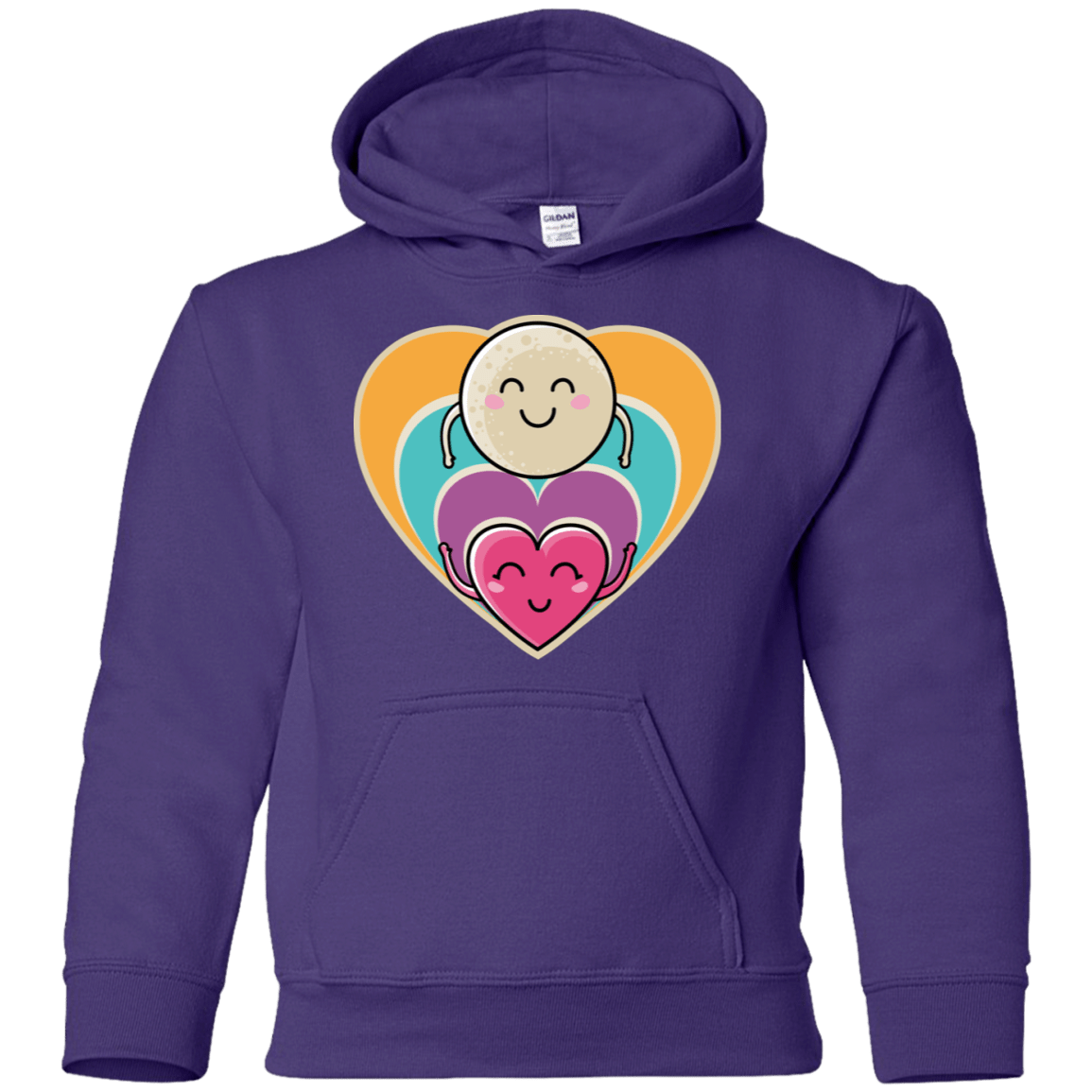 Sweatshirts Purple / YS Love to the Moon and Back Youth Hoodie