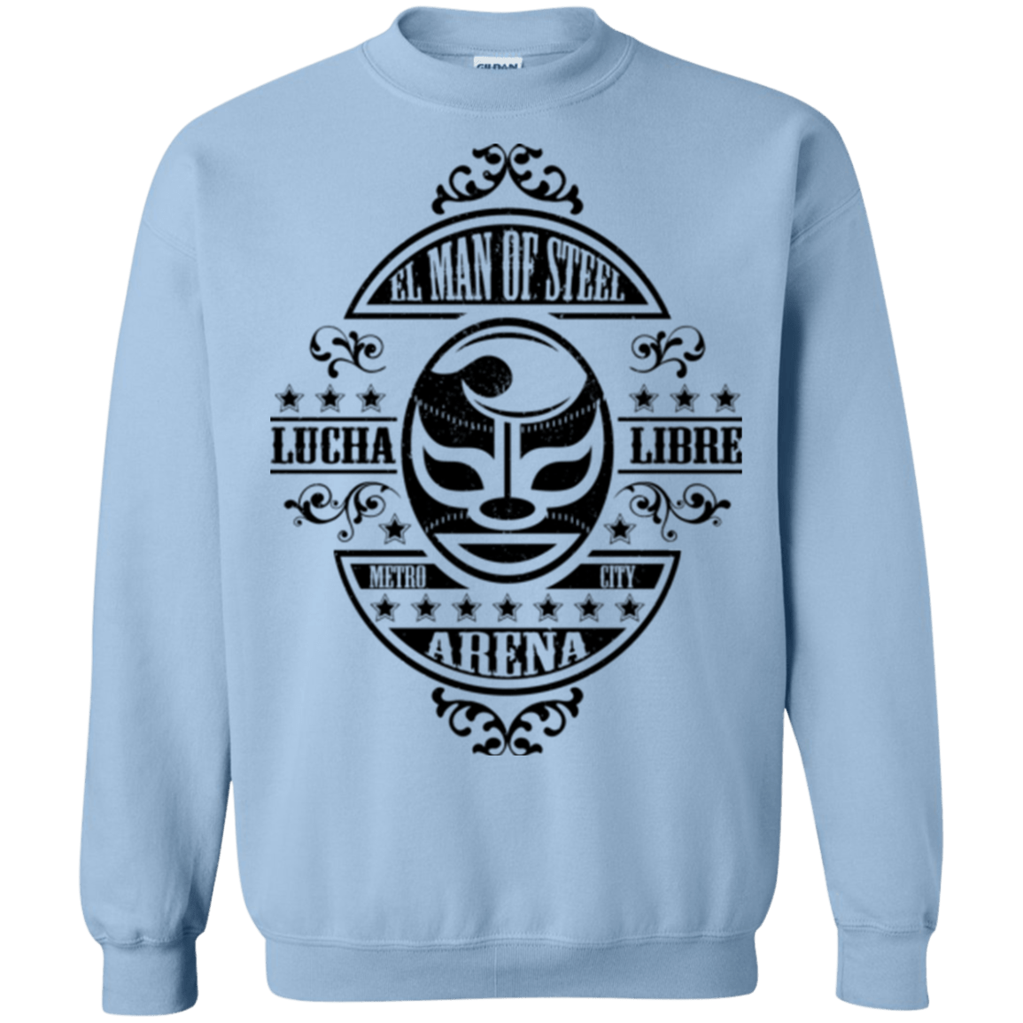 Sweatshirts Light Blue / Small luchamanofsteel Crewneck Sweatshirt