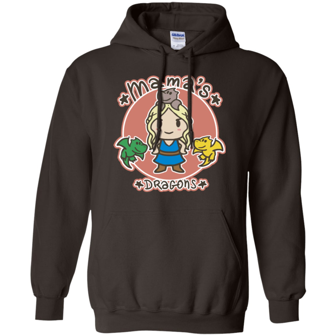 Sweatshirts Dark Chocolate / Small Mamas Dragons Pullover Hoodie