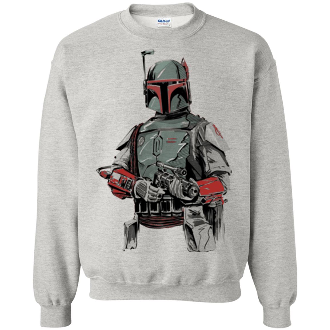 Sweatshirts Ash / Small Mandalorian Bounty Hunter Crewneck Sweatshirt