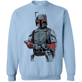 Sweatshirts Light Blue / Small Mandalorian Bounty Hunter Crewneck Sweatshirt