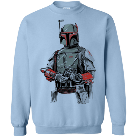 Sweatshirts Light Blue / Small Mandalorian Bounty Hunter Crewneck Sweatshirt