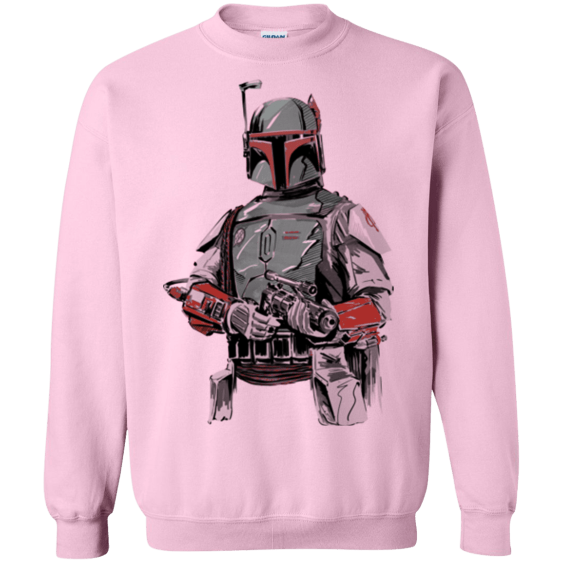 Sweatshirts Light Pink / Small Mandalorian Bounty Hunter Crewneck Sweatshirt