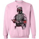 Sweatshirts Light Pink / Small Mandalorian Bounty Hunter Crewneck Sweatshirt