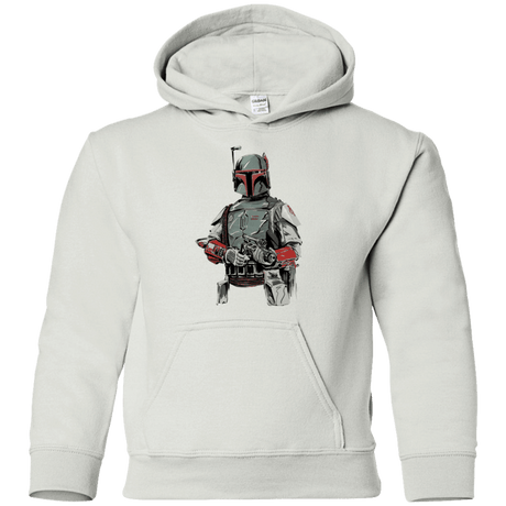 Sweatshirts White / YS Mandalorian Bounty Hunter Youth Hoodie