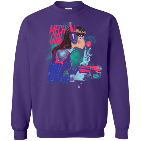 Sweatshirts Purple / Small Mech Girl Crewneck Sweatshirt