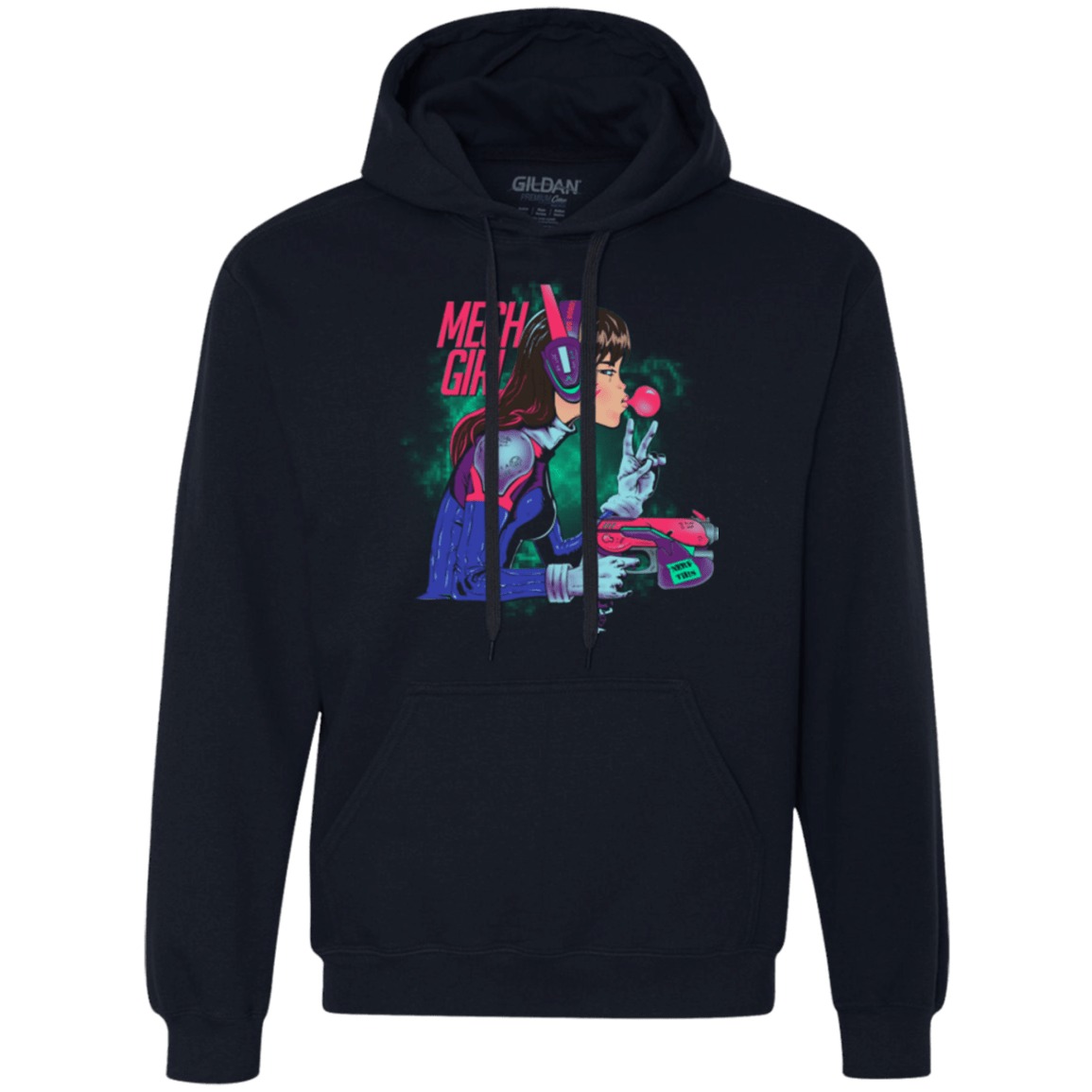 Sweatshirts Navy / Small Mech Girl Premium Fleece Hoodie