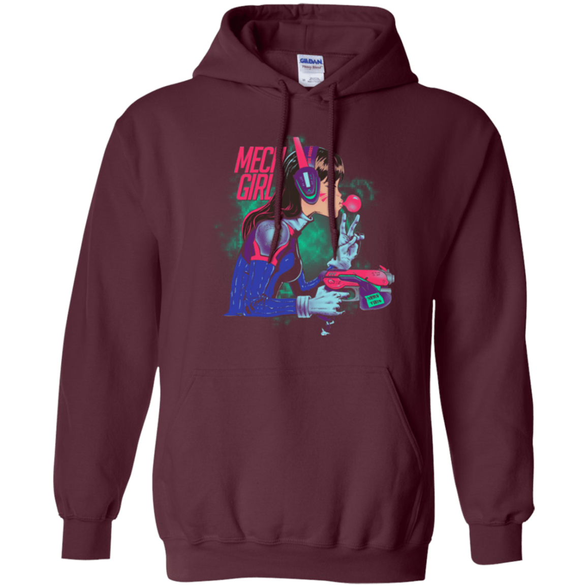 Sweatshirts Maroon / Small Mech Girl Pullover Hoodie