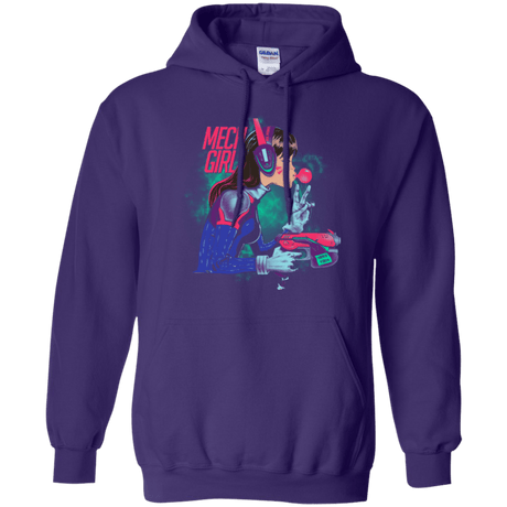 Sweatshirts Purple / Small Mech Girl Pullover Hoodie