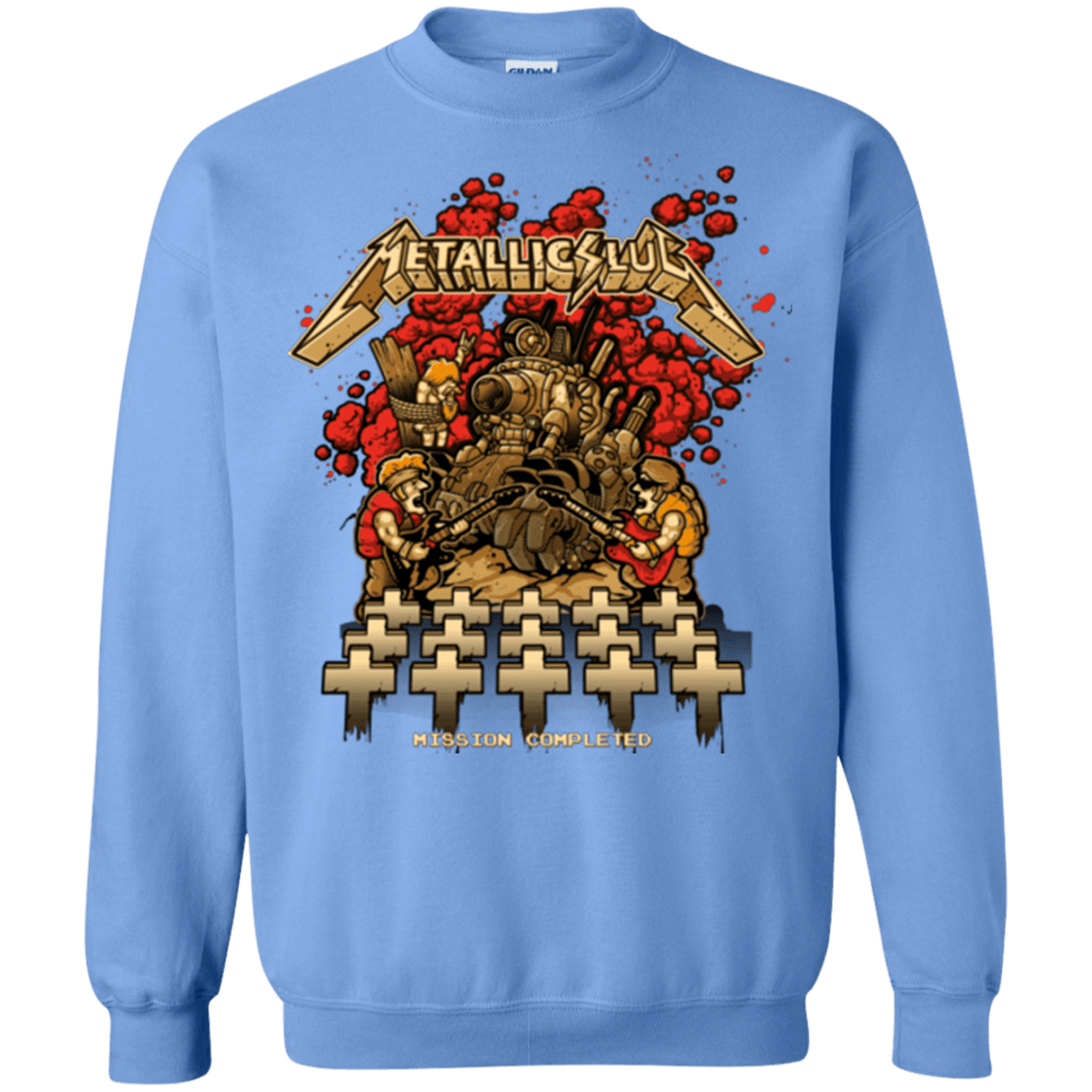 Sweatshirts Carolina Blue / Small METALLIC SLUG Crewneck Sweatshirt