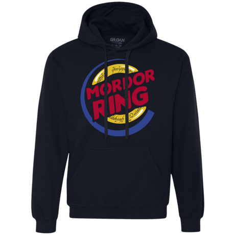 Sweatshirts Navy / Small Mordor Ring Premium Fleece Hoodie