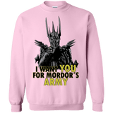 Sweatshirts Light Pink / Small Mordors army Crewneck Sweatshirt