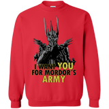 Sweatshirts Red / Small Mordors army Crewneck Sweatshirt