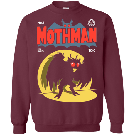 Sweatshirts Maroon / Small Mothman Crewneck Sweatshirt