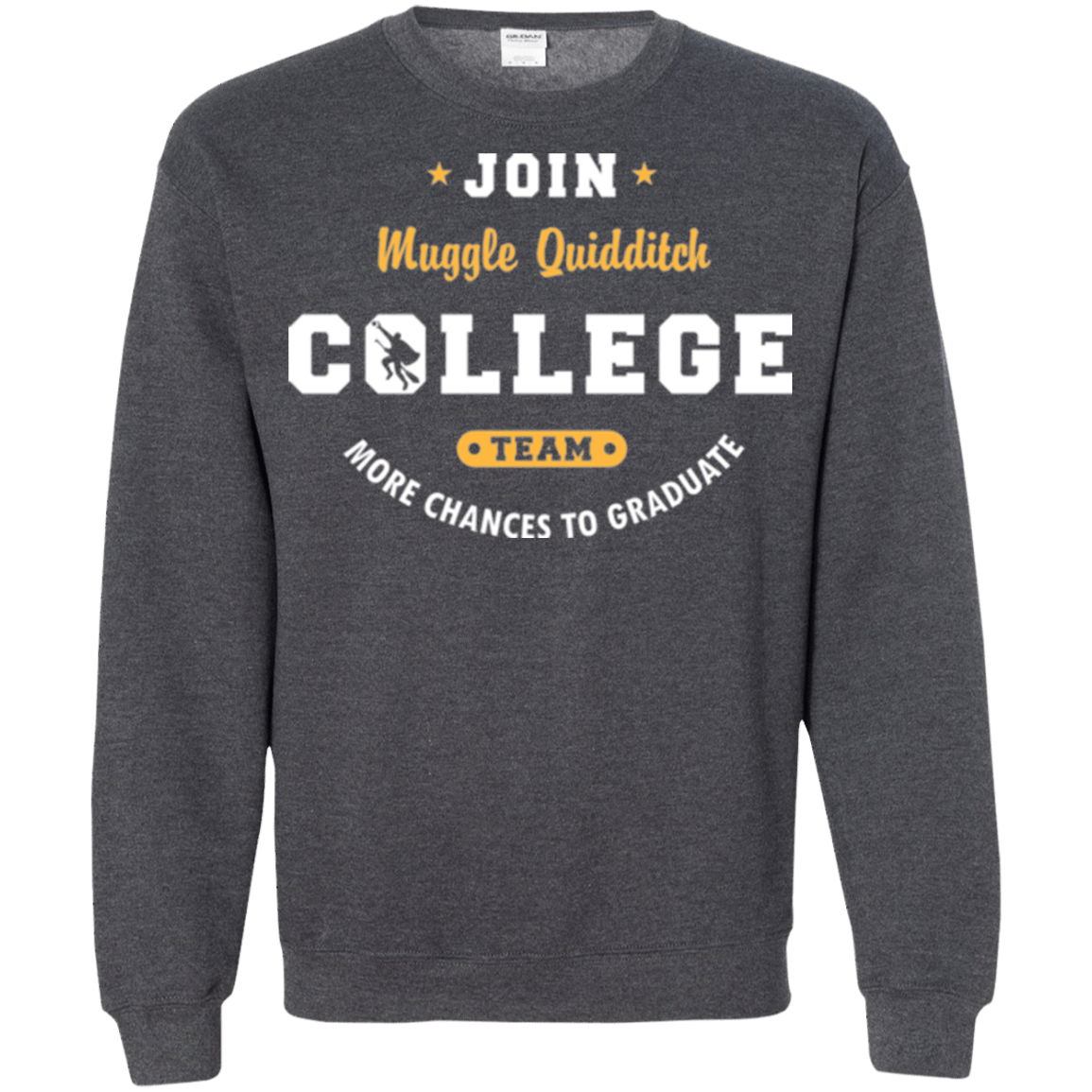 Sweatshirts Dark Heather / Small Muggle Quidditch Crewneck Sweatshirt