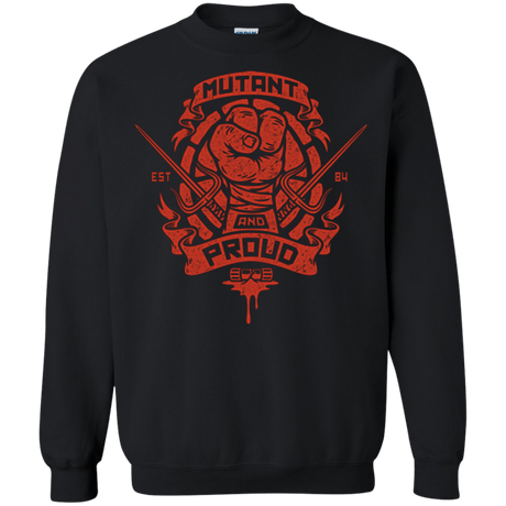 Sweatshirts Black / Small Mutant and Proud Raph Crewneck Sweatshirt