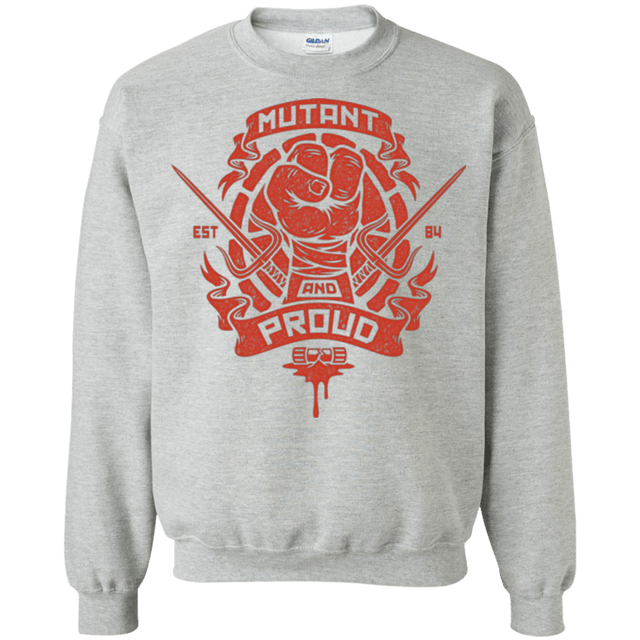 Sweatshirts Sport Grey / Small Mutant and Proud Raph Crewneck Sweatshirt