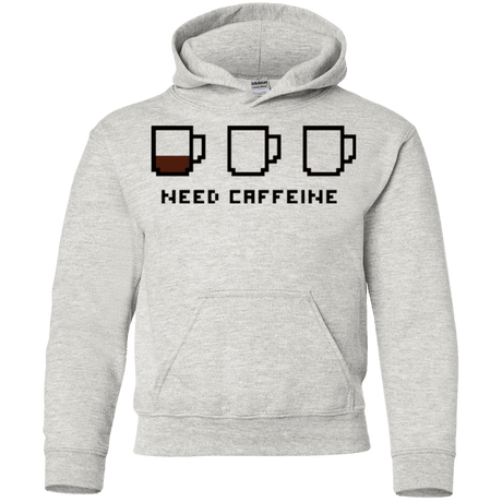 Sweatshirts Ash / YS Need Caffeine Youth Hoodie