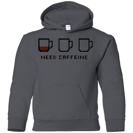 Sweatshirts Charcoal / YS Need Caffeine Youth Hoodie