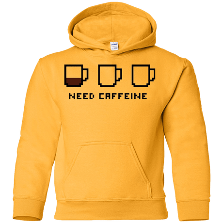 Sweatshirts Gold / YS Need Caffeine Youth Hoodie