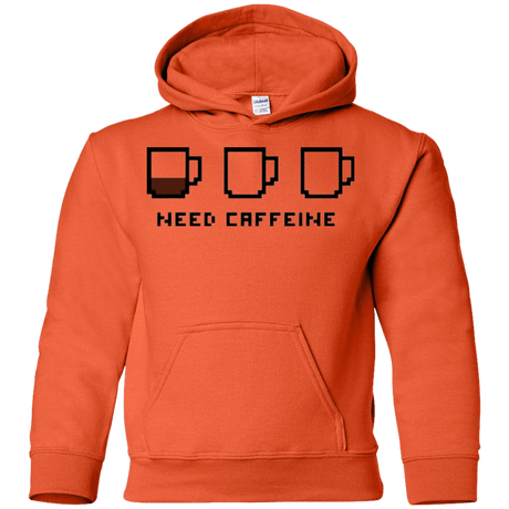 Sweatshirts Orange / YS Need Caffeine Youth Hoodie