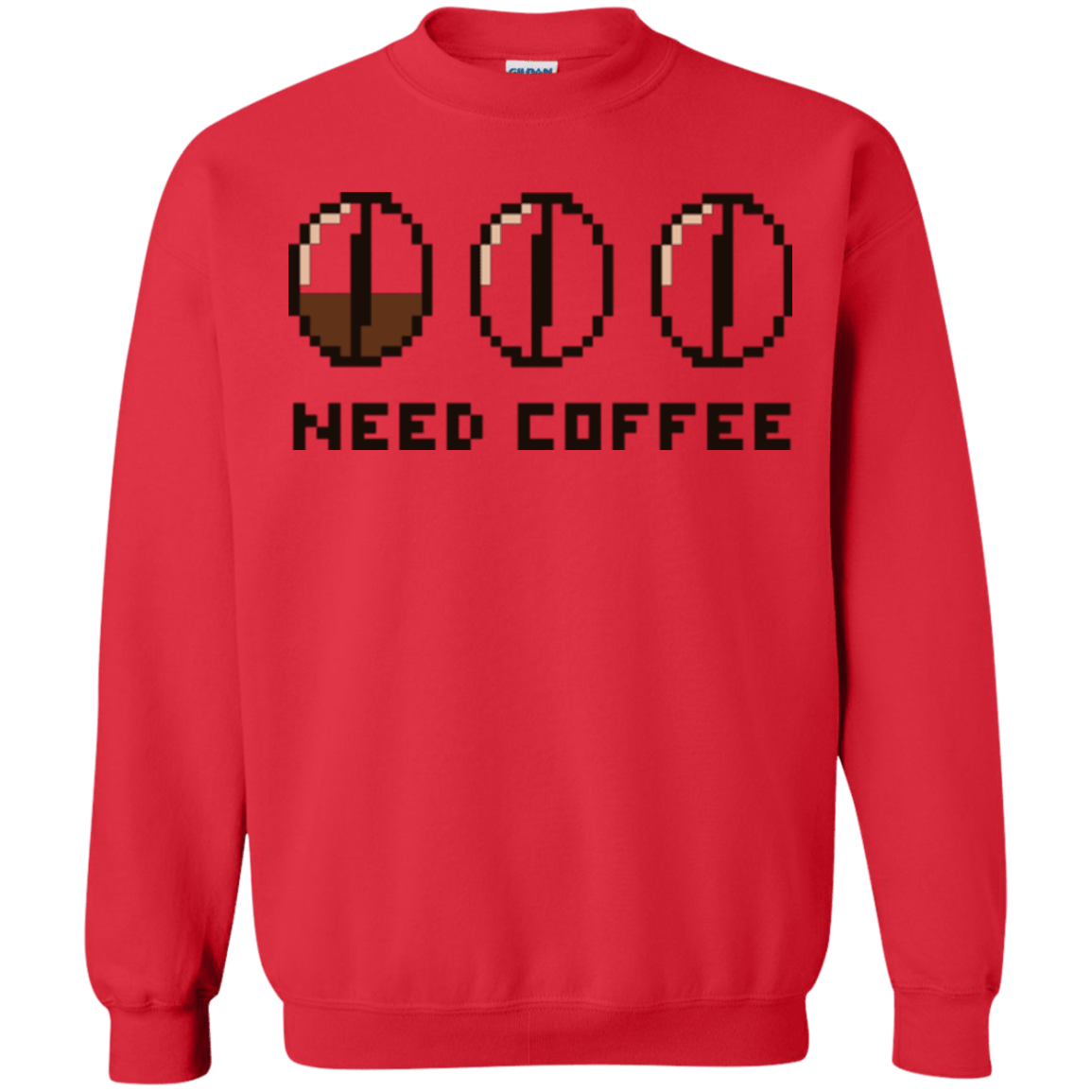 Sweatshirts Red / Small Need Coffee Crewneck Sweatshirt