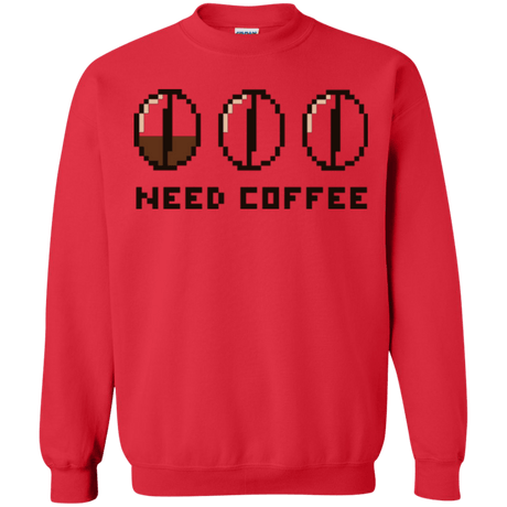 Sweatshirts Red / Small Need Coffee Crewneck Sweatshirt