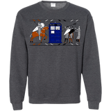 Sweatshirts Dark Heather / S Nocens Lupus Tardis in the Bayeux Tapestry Crewneck Sweatshirt