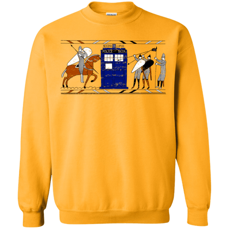 Sweatshirts Gold / S Nocens Lupus Tardis in the Bayeux Tapestry Crewneck Sweatshirt