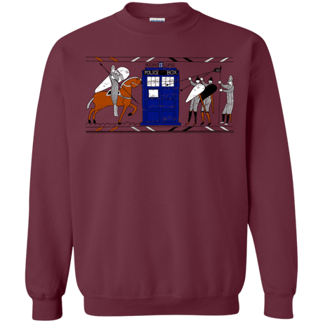 Sweatshirts Maroon / S Nocens Lupus Tardis in the Bayeux Tapestry Crewneck Sweatshirt