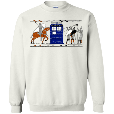 Sweatshirts White / S Nocens Lupus Tardis in the Bayeux Tapestry Crewneck Sweatshirt