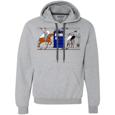 Sweatshirts Sport Grey / S Nocens Lupus Tardis in the Bayeux Tapestry Premium Fleece Hoodie