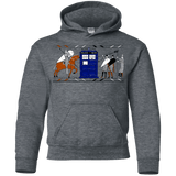 Sweatshirts Dark Heather / YS Nocens Lupus Tardis in the Bayeux Tapestry Youth Hoodie