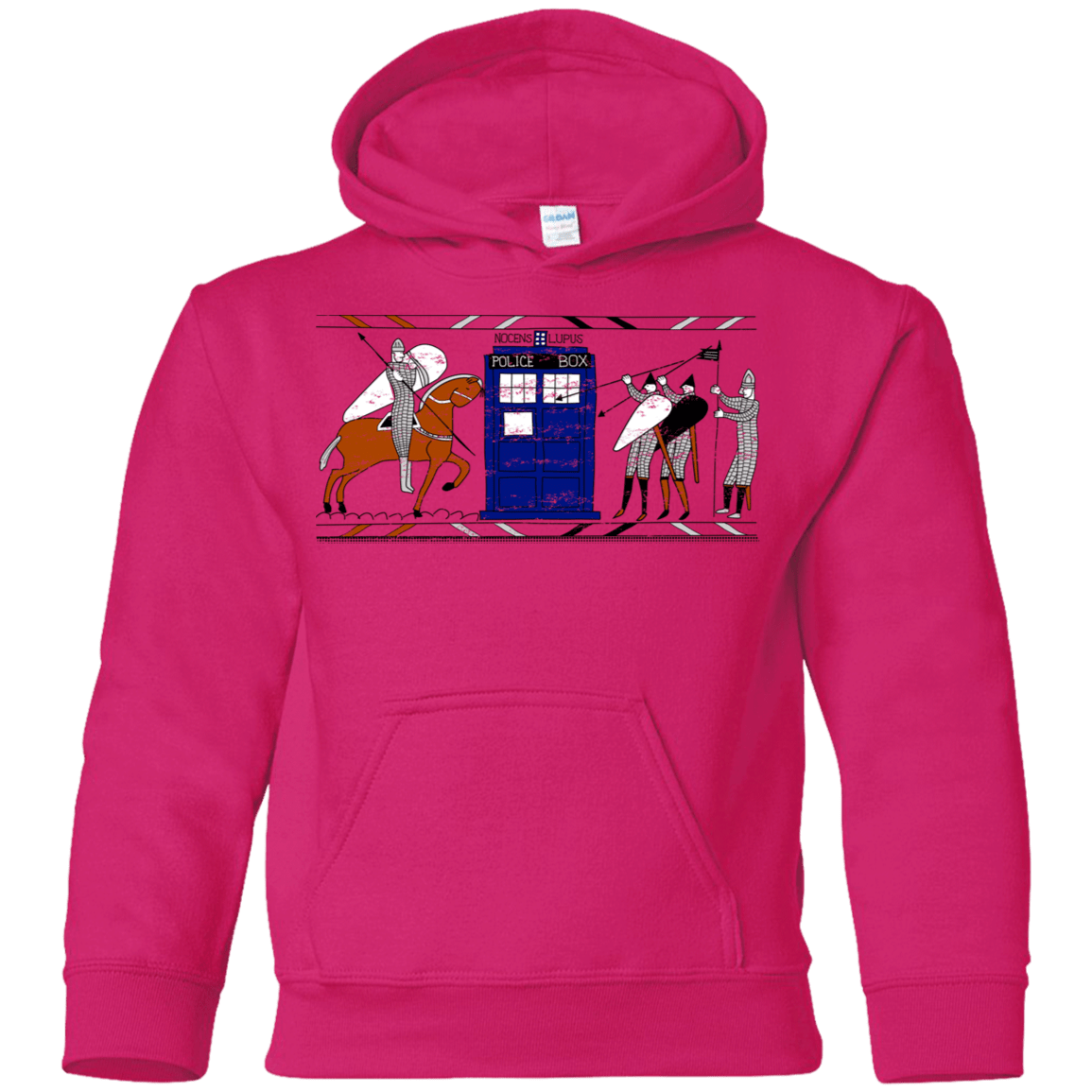 Sweatshirts Heliconia / YS Nocens Lupus Tardis in the Bayeux Tapestry Youth Hoodie