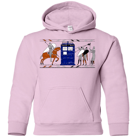 Sweatshirts Light Pink / YS Nocens Lupus Tardis in the Bayeux Tapestry Youth Hoodie