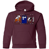 Sweatshirts Maroon / YS Nocens Lupus Tardis in the Bayeux Tapestry Youth Hoodie