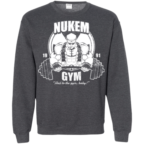 Sweatshirts Dark Heather / Small Nukem Gym Crewneck Sweatshirt